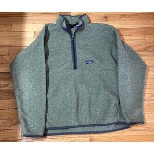 Vintage 90s Size Xl Patagonia Synchilla 3/4 Zip Fleece Sage Green